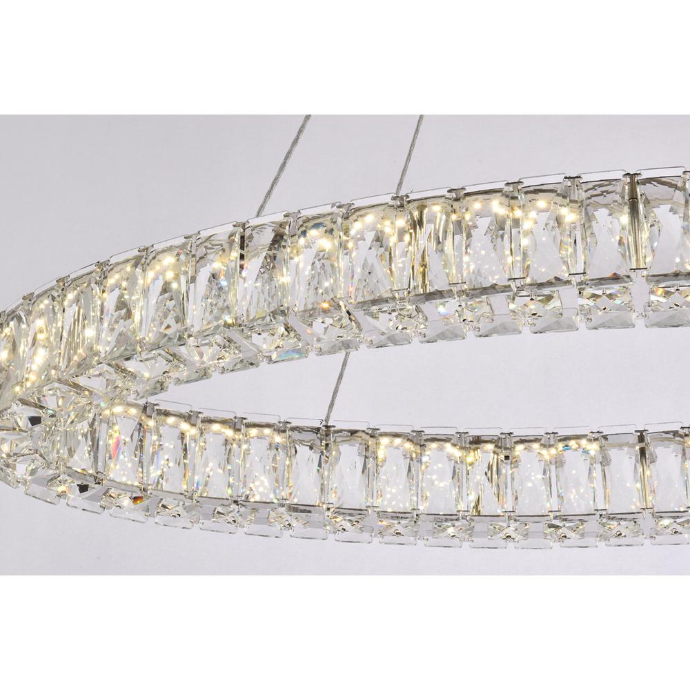 Monroe 36 Inch Led Oval Single Pendant In Chrome. Picture 3