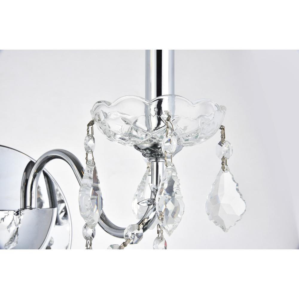 St. Francis 2 Light Chrome Wall Sconce Clear Royal Cut Crystal. Picture 4