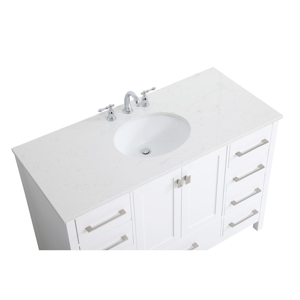 48 Inch Single Bathroom Vanity In White. Picture 9