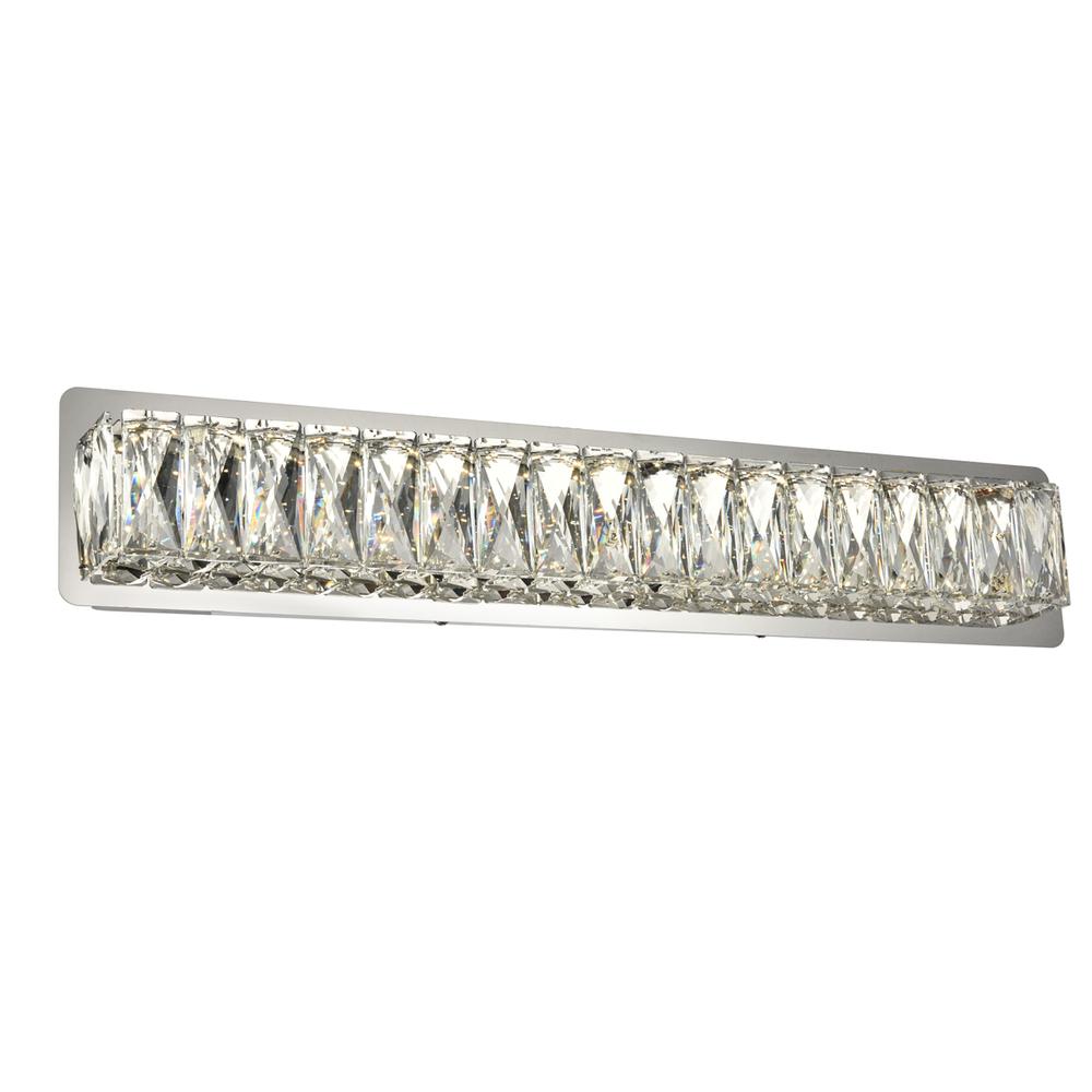Monroe Integrated Led Chip Light Chrome Wall Sconce Clear Royal Cut Crystal. Picture 2