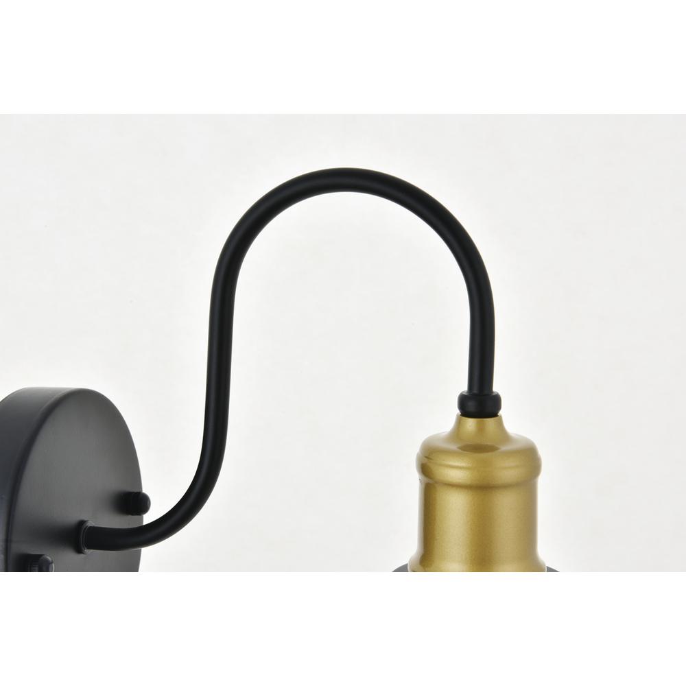 Felicity 1 Light Brass And Black Wall Sconce. Picture 10