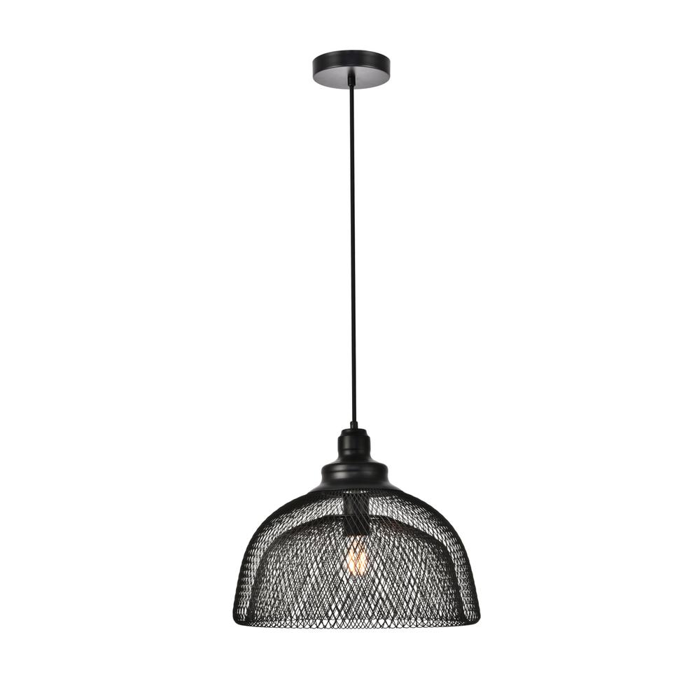 Warren Collection Pendant D13.5In H11In Lt:1 Black Finish. Picture 1