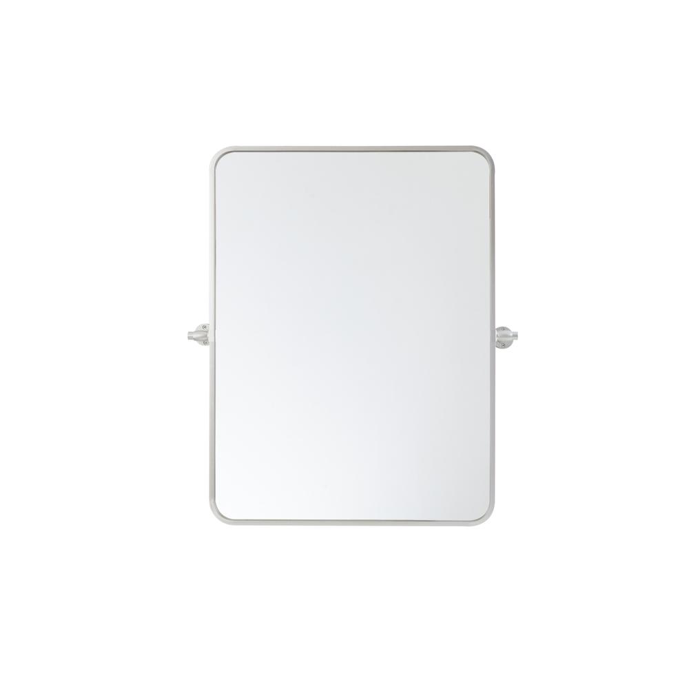 Soft Corner Pivot Mirror 24X32 Inch In Silver. Picture 1