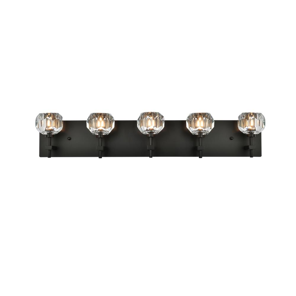 Graham 5 Light Wall Sconce In Black. Picture 1