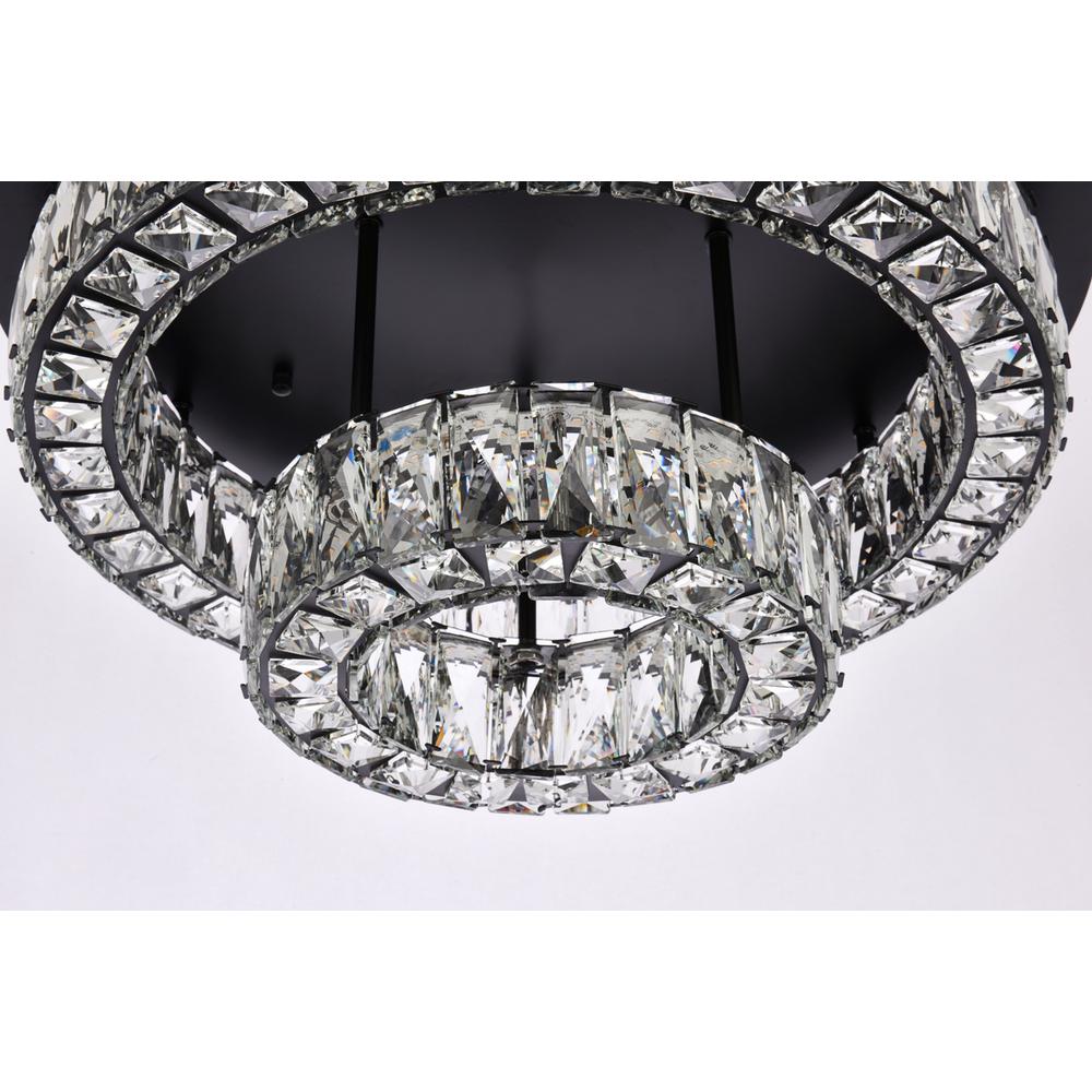 Monroe 22 Inch Led Double Flush Mount In Black. Picture 4