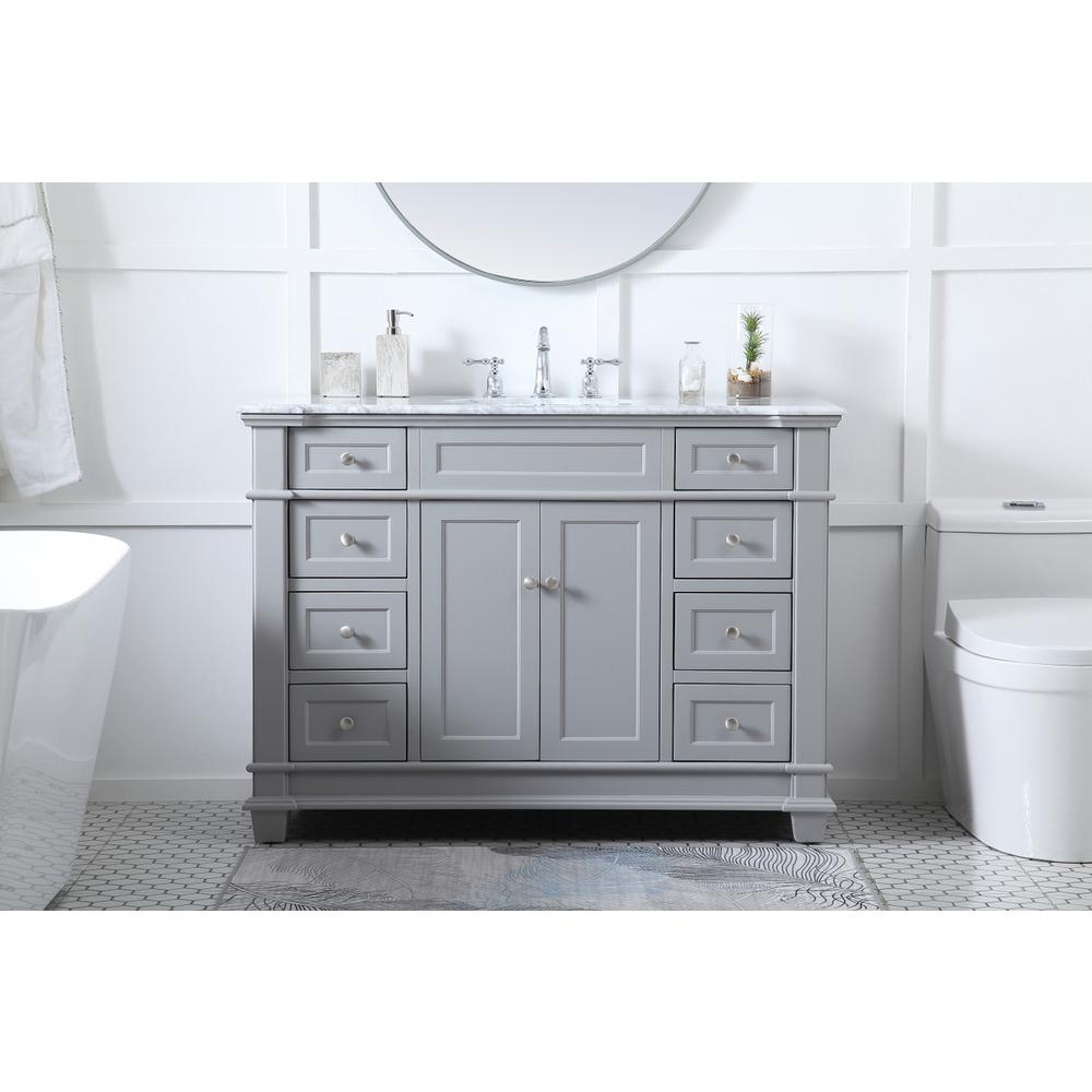 48 Inch Single Bathroom Vanity Set In Grey. Picture 14