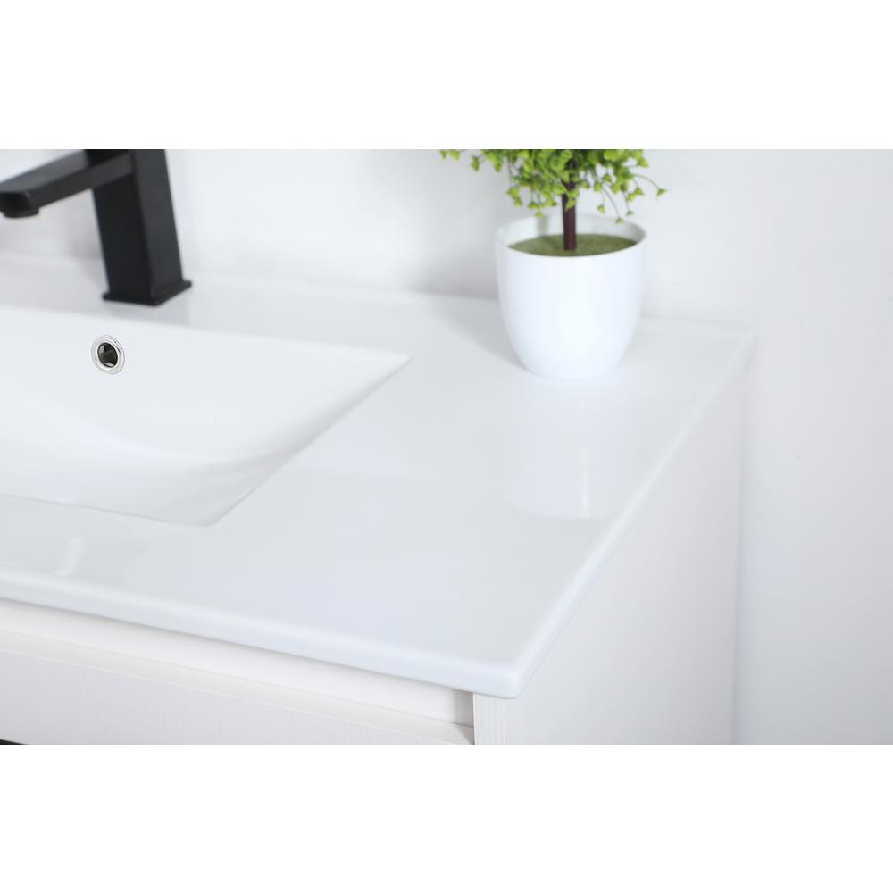 36 Inch  Single Bathroom Vanity In White. Picture 4