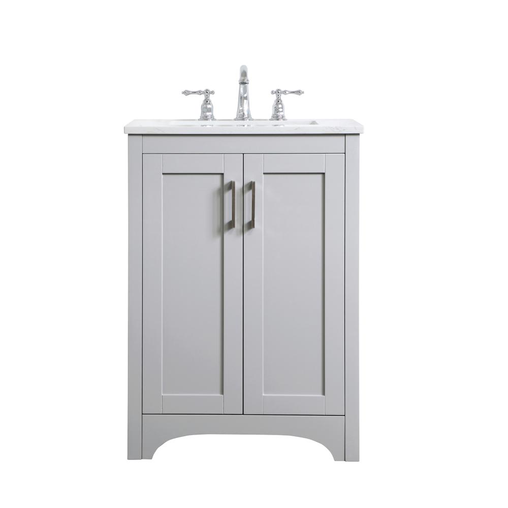 24 Inch Single Bathroom Vanity In Grey. Picture 1