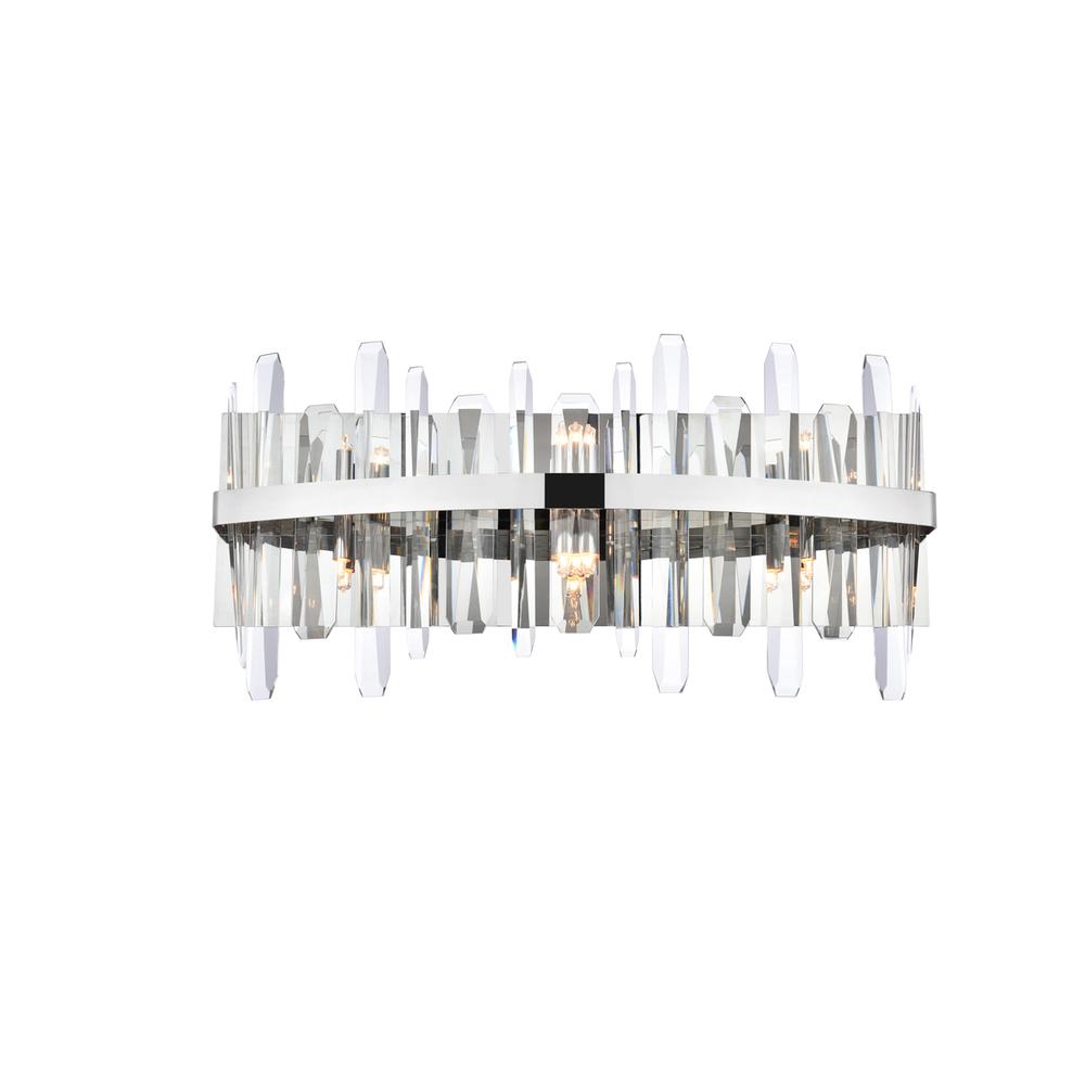 Serena 24 Inch Crystal Bath Sconce In Chrome. Picture 1