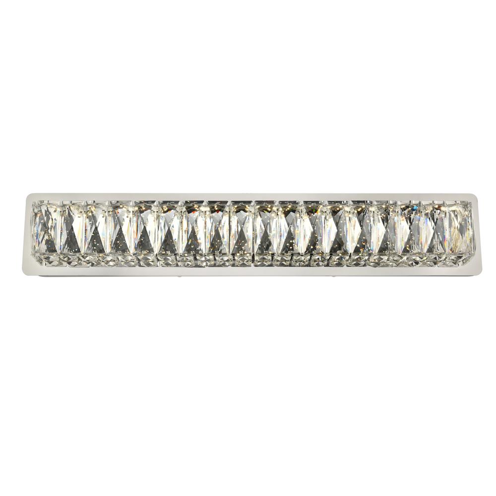 Monroe Integrated Led Chip Light Chrome Wall Sconce Clear Royal Cut Crystal. Picture 1