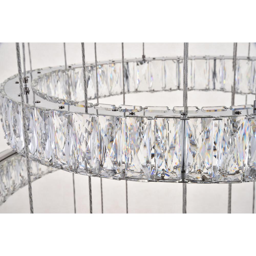 Monroe Integrated Led Chip Light Chrome Chandelier Clear Royal Cut Crystal. Picture 3