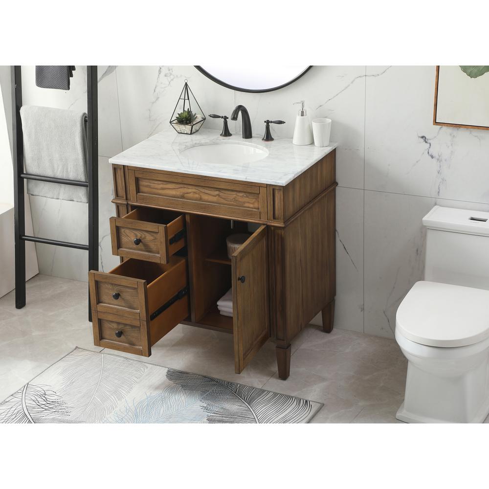 32 Inch Single Bathroom Vanity In Driftwood. Picture 3