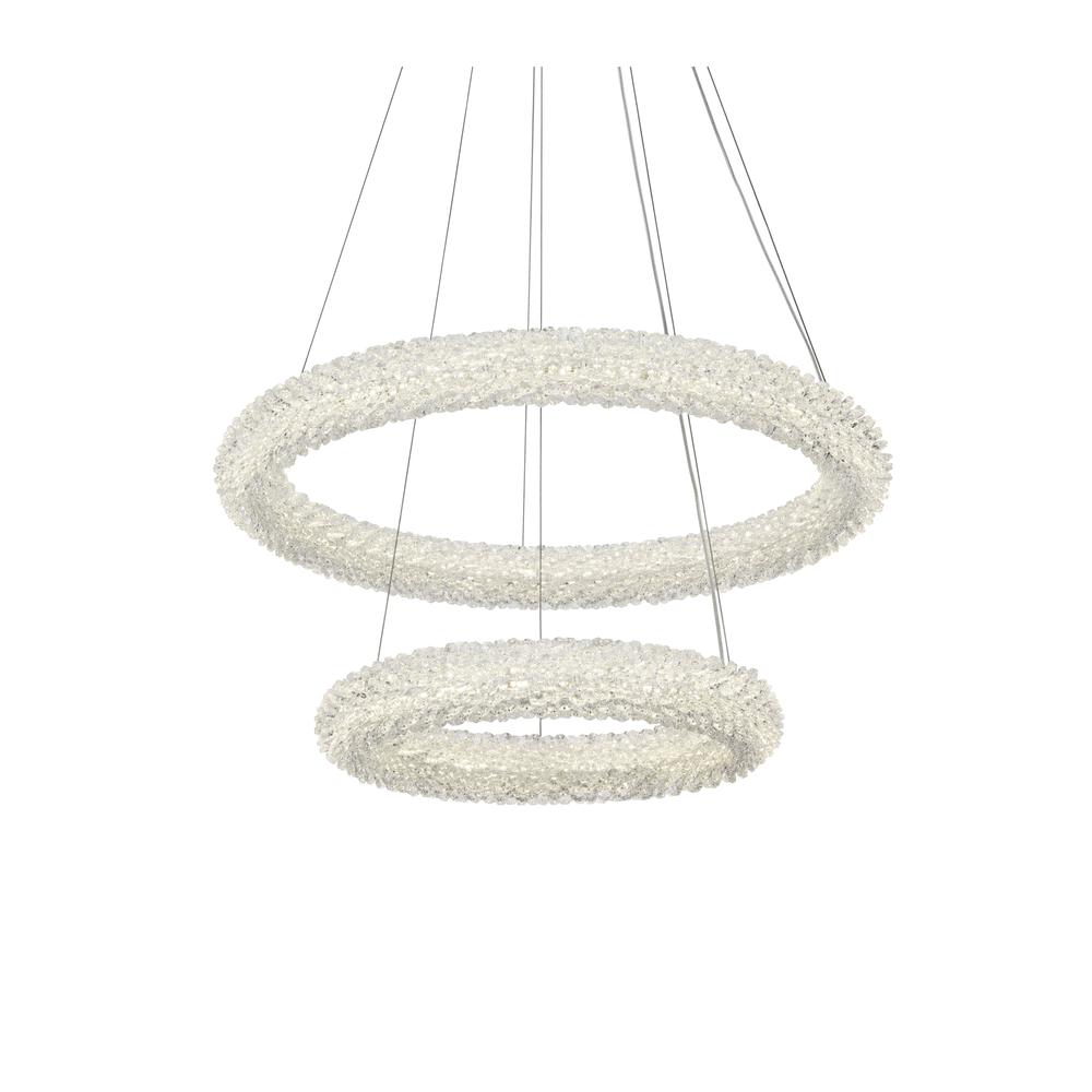 Bowen 24 Inch Adjustable Led Chandelier In Chrome. Picture 4
