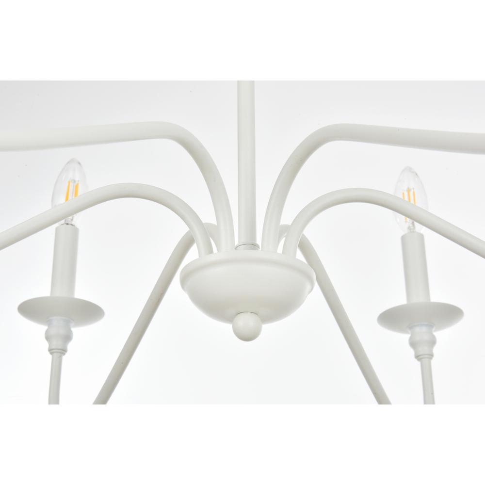 Rohan 36 Inch Chandelier In White. Picture 4