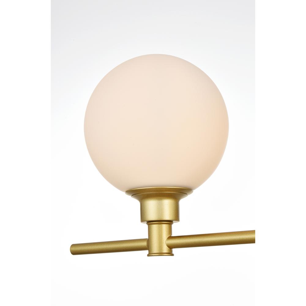 Cordelia 2 Light Brass And Frosted White Bath Sconce. Picture 3