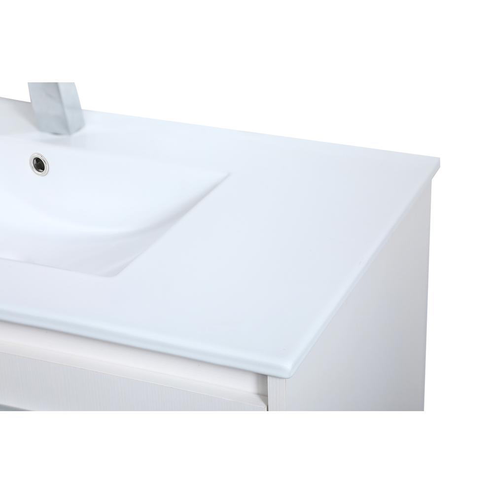 36 Inch  Single Bathroom Floating Vanity In White. Picture 10
