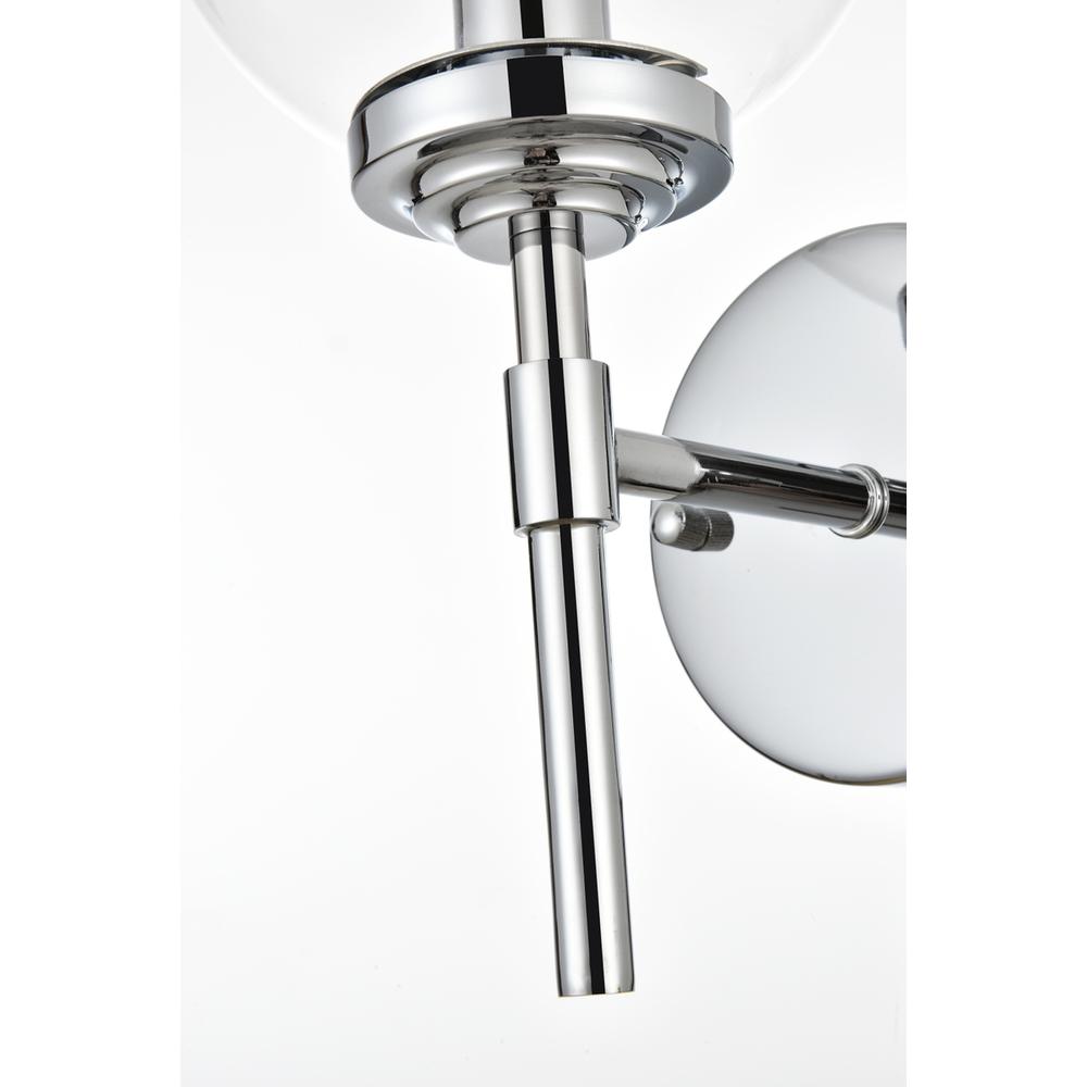 Ingrid 1 Light Chrome And Clear Bath Sconce. Picture 4