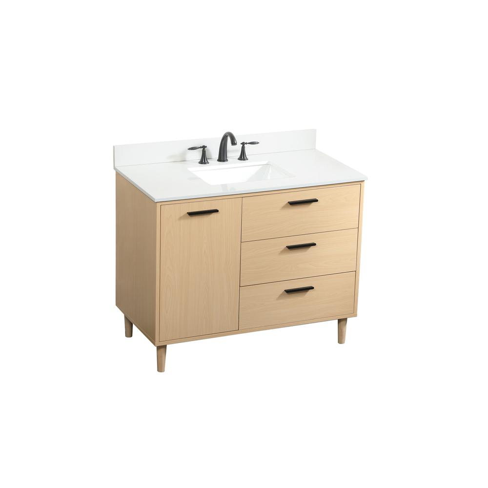 42 Inch Bathroom Vanity In Maple With Backsplash. Picture 8