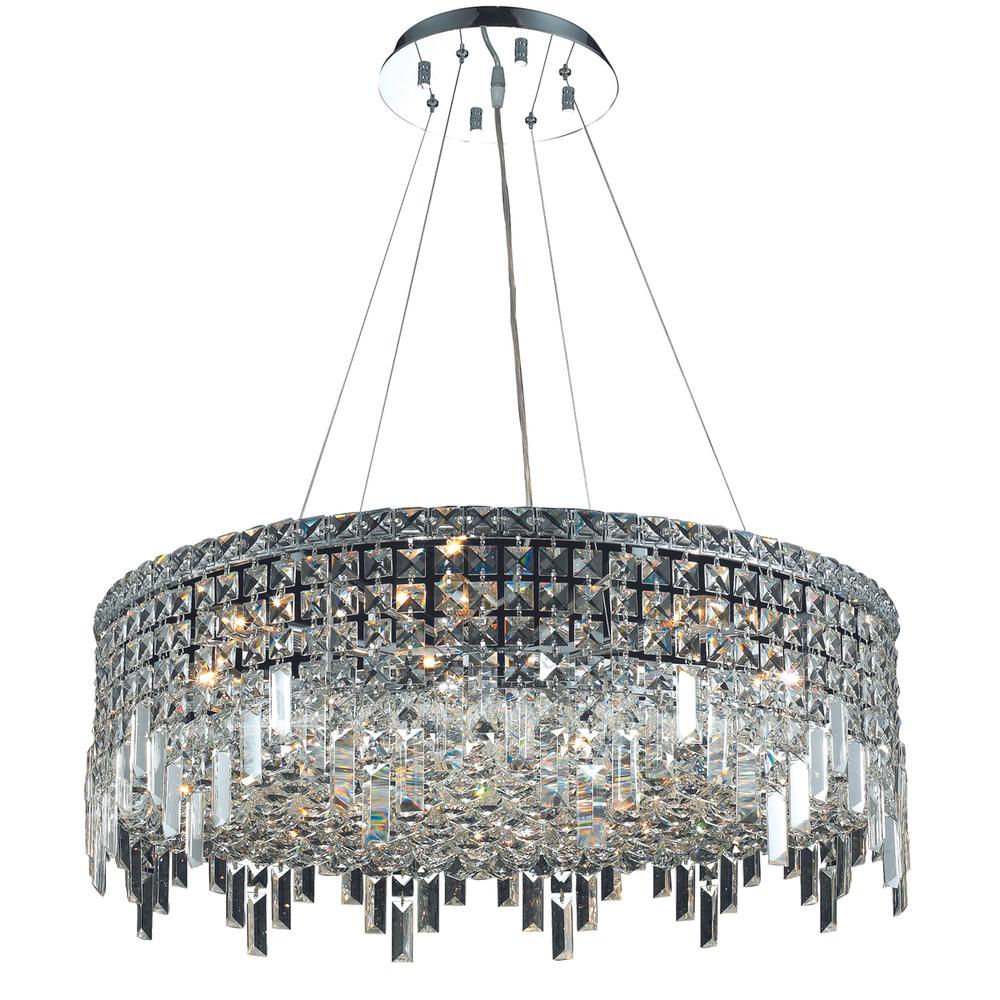 Maxime 12 Light Chrome Chandelier Clear Royal Cut Crystal. Picture 1