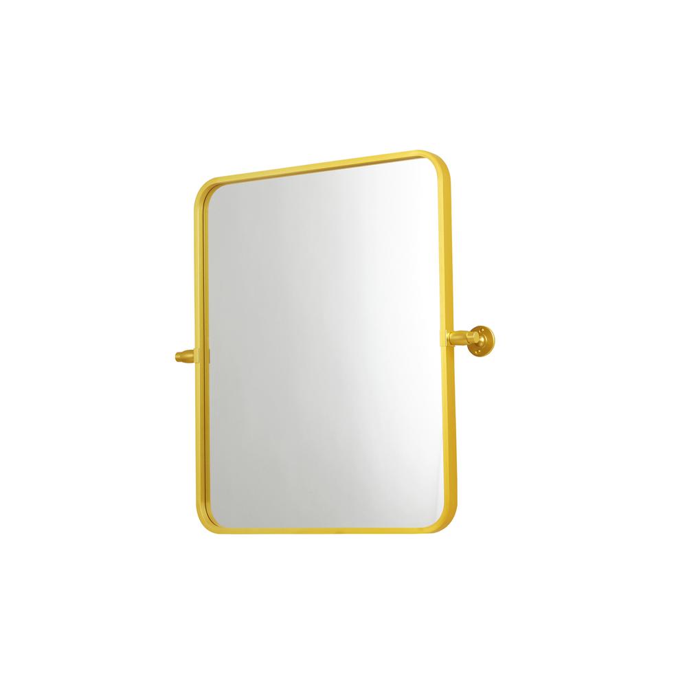Soft Corner Pivot Mirror 20X24 Inch In Gold. Picture 5