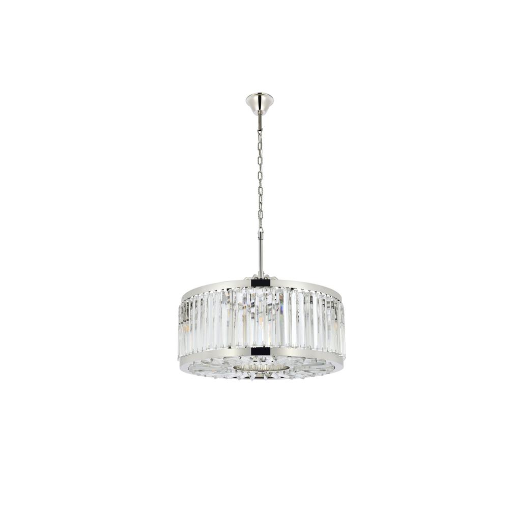 Chelsea 8 Light Polished Nickel Chandelier Clear Royal Cut Crystal. Picture 6