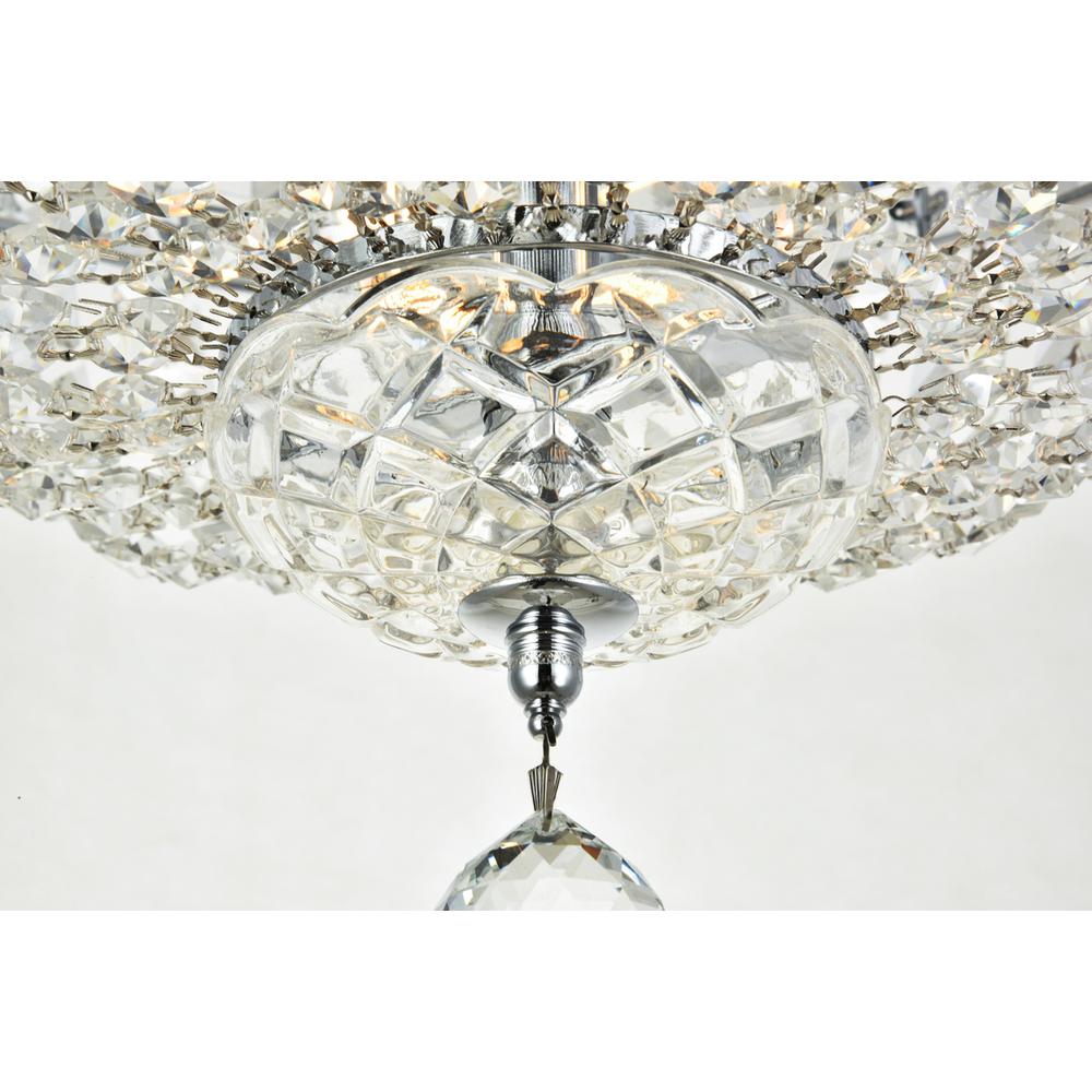 Tranquil 6 Light Chrome Flush Mount Clear Royal Cut Crystal. Picture 5