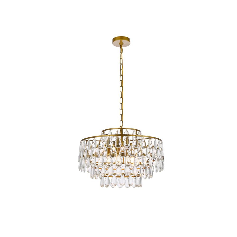 Mila 20 Inch Pendant In Brass. Picture 1