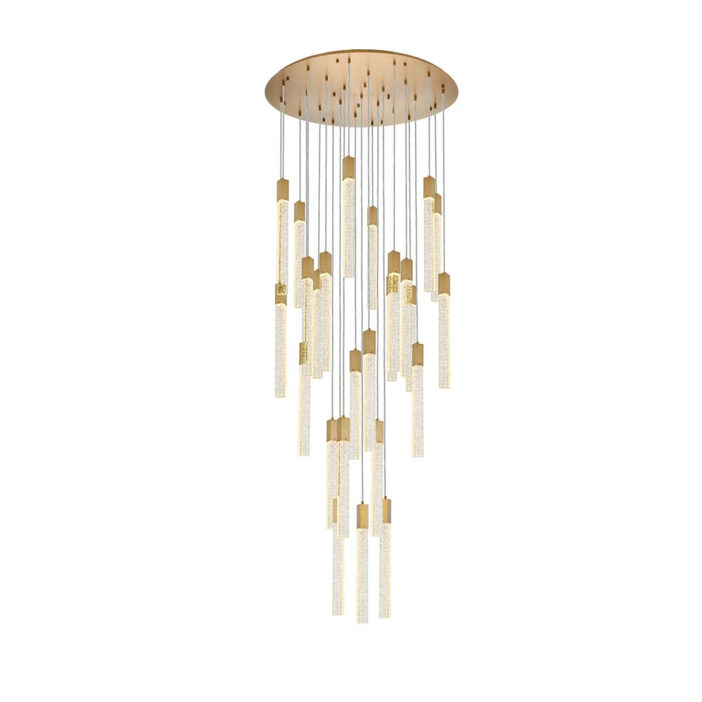 Weston 25 Lights Pendant In Satin Gold. Picture 2