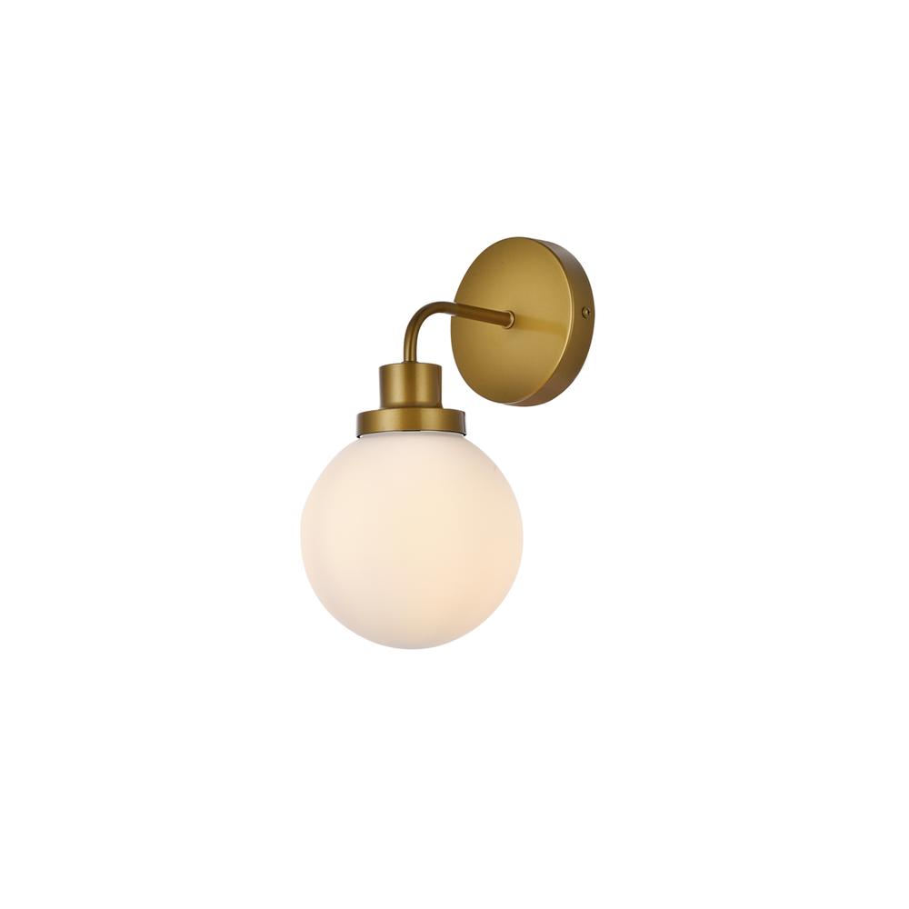Hanson 1 Light Bath Sconce In Brass With Frosted Shade. Picture 2