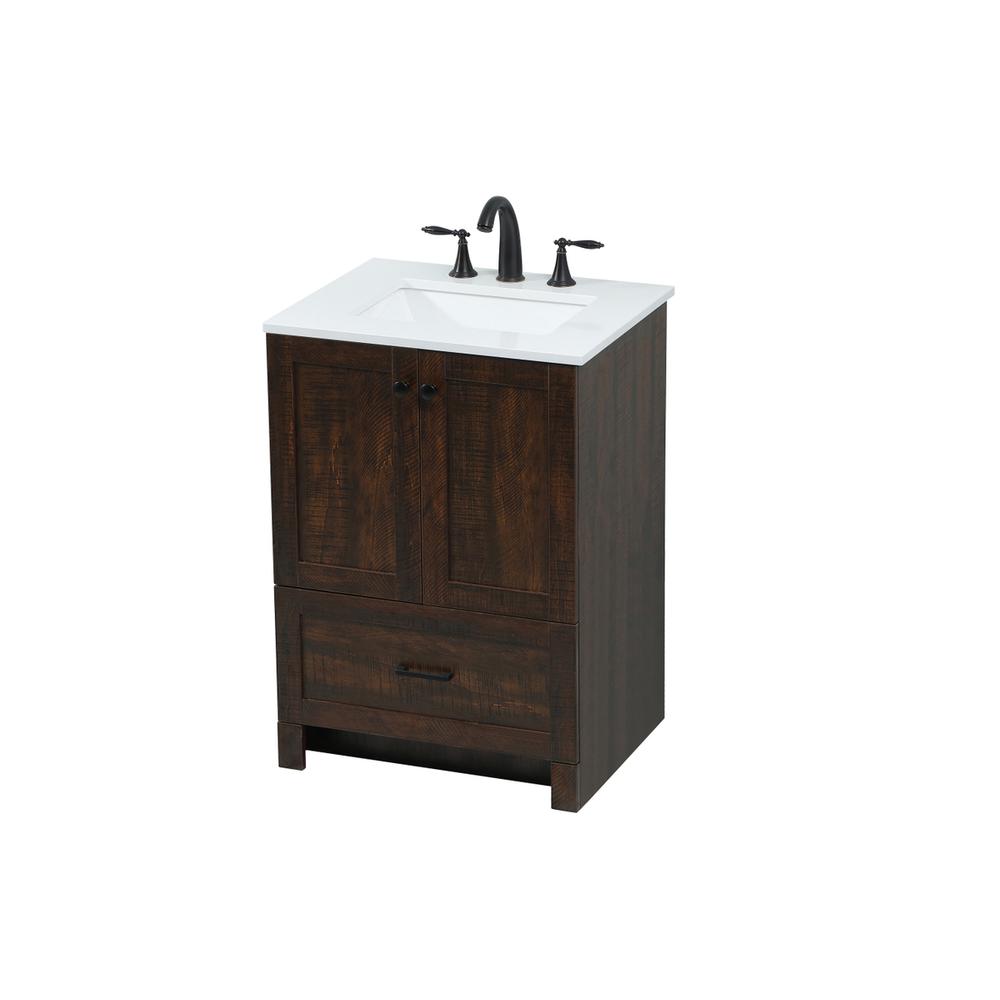 24 Inch Single Bathroom Vanity In Expresso. Picture 8