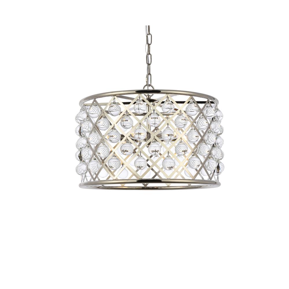 Madison 6 Light Polished Nickel Pendant Clear Royal Cut Crystal. Picture 2