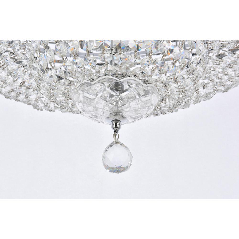 Tranquil 21 Light Chrome Flush Mount Clear Royal Cut Crystal. Picture 3