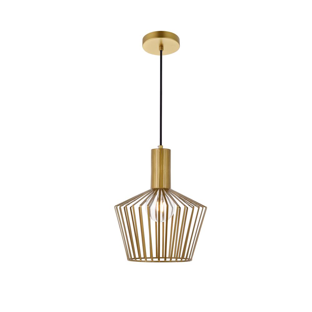 Ronnie 1 Light Brass Pendant. Picture 2
