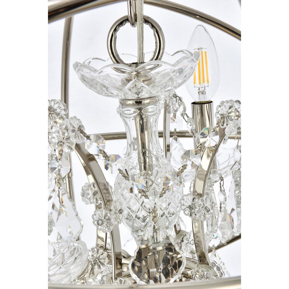 Geneva 4 Light Polished Nickel Pendant Clear Royal Cut Crystal. Picture 4