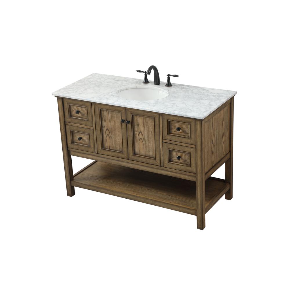 48 Inch Single Bathroom Vanity In Driftwood. Picture 8