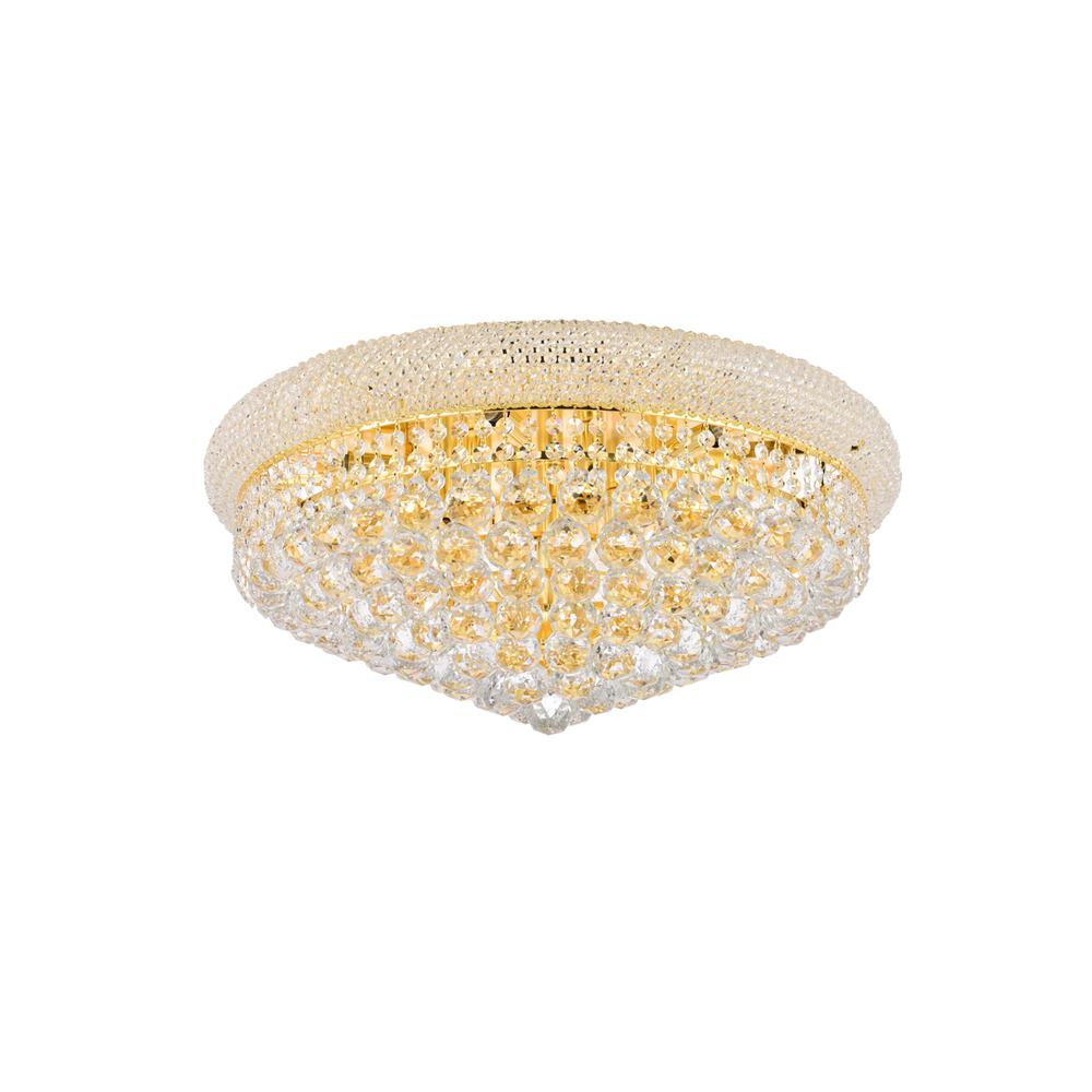Primo 12 Light Gold Flush Mount Clear Royal Cut Crystal. Picture 6