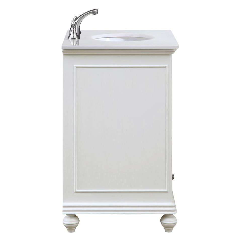 30 Inch Single Bathroom Vanity In Antique White. Picture 3