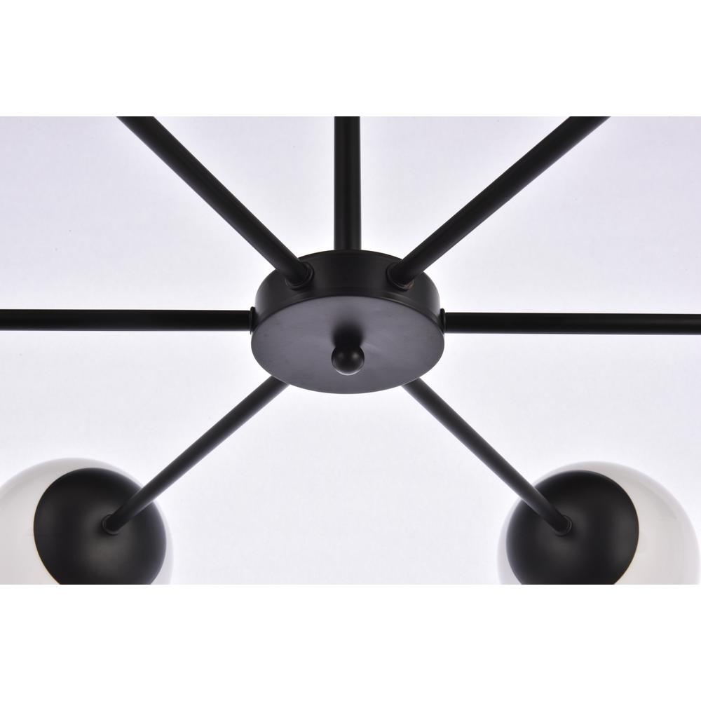 Briggs 36 Inch Pendant In Black With White Shade. Picture 3