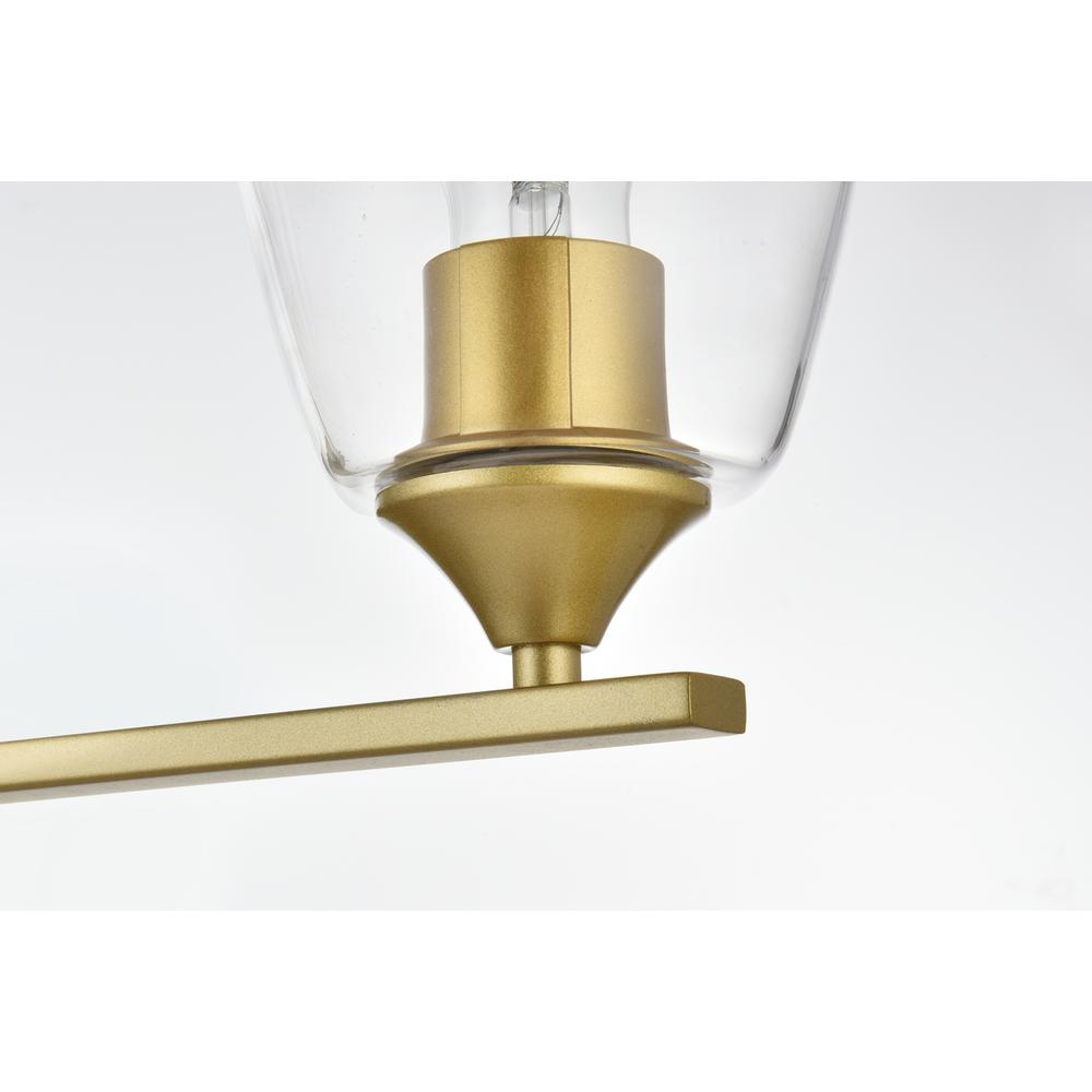 Harris 4 Light Brass And Clear Bath Sconce. Picture 6