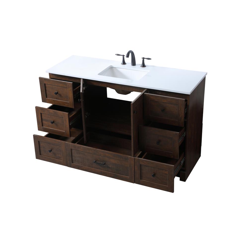 54 Inch Single Bathroom Vanity In Expresso. Picture 9