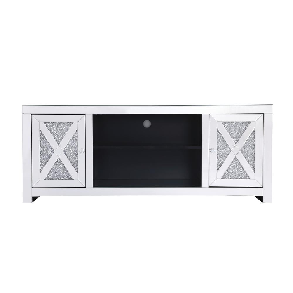59 In. Crystal Mirrored Tv Stand. Picture 1