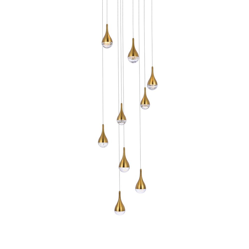 Amherst 24 Inch Led Chandelier In Satin Gold. Picture 2