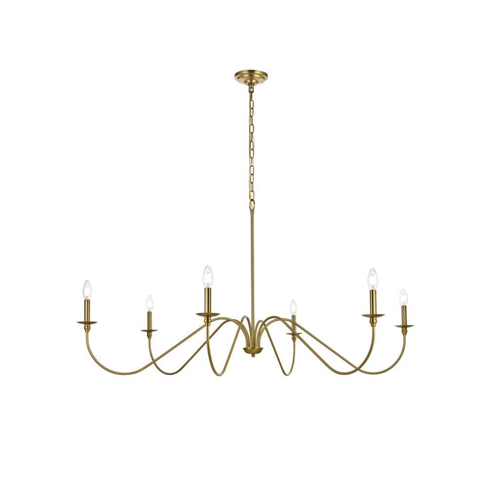 Rohan 54 Inch Chandelier In Satin Gold. Picture 1