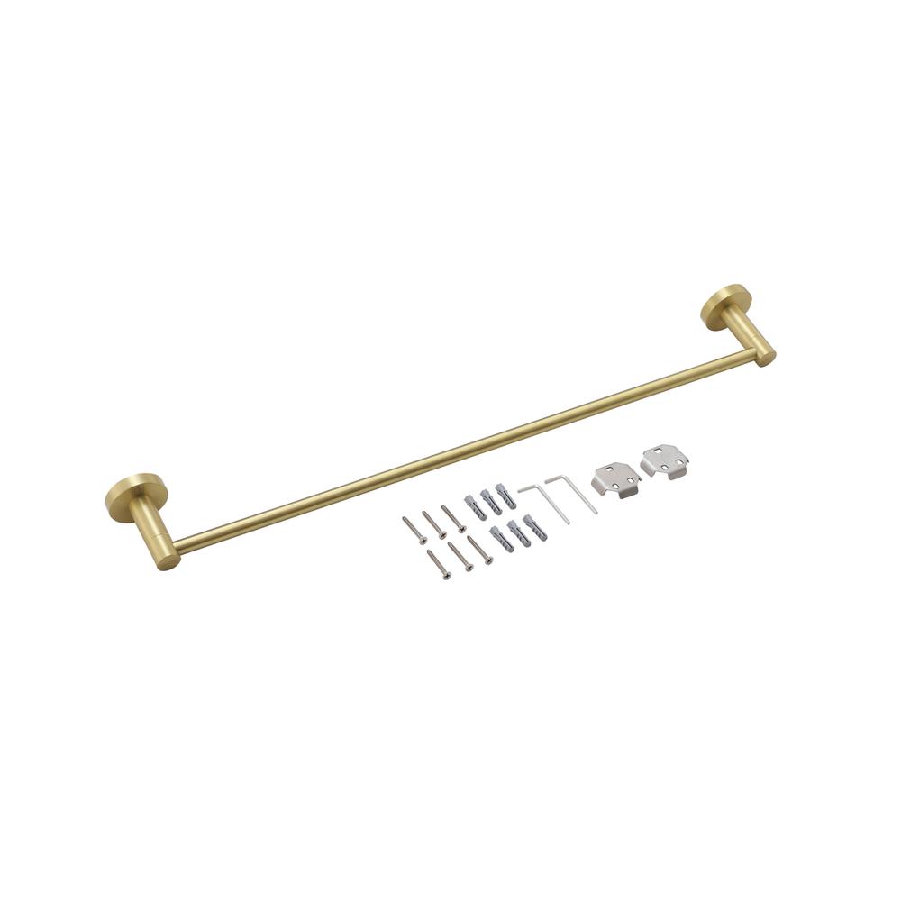 Alma 2-Piece Bathroom Hardware Set In Brushed Gold. Picture 5