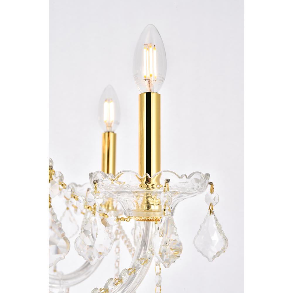 Verona 8 Light Gold Chandelier Clear Royal Cut Crystal. Picture 4