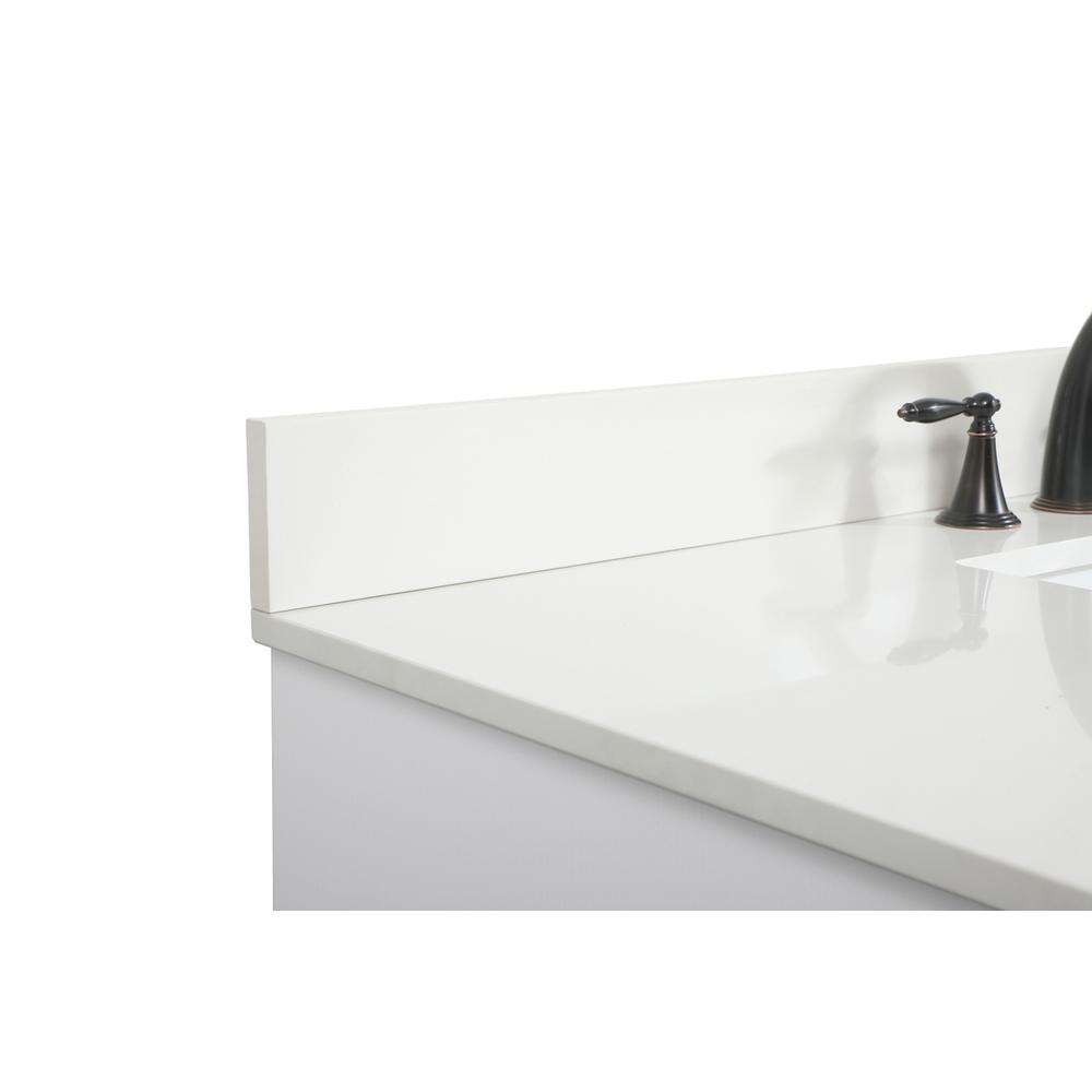 48 Inch Single Bathroom Vanity In White With Backsplash. Picture 11