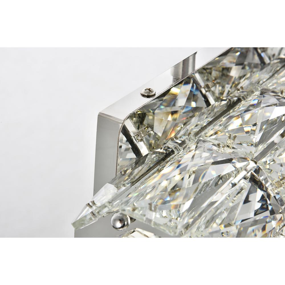 Valetta Integrated Led Chip Light Chrome Wall Sconce Clear Royal Cut Crystal. Picture 6