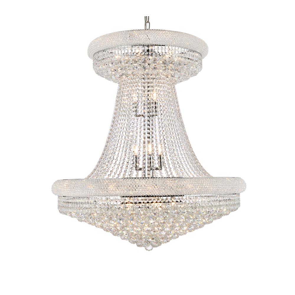 Primo 28 Light Chrome Chandelier Clear Royal Cut Crystal. Picture 2