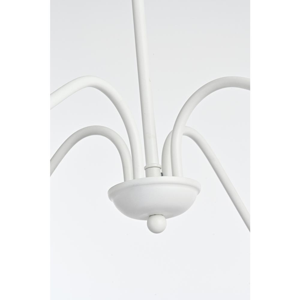Rohan 30 Inch Chandelier In White. Picture 3