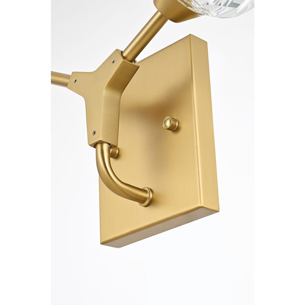 Zayne 2 Light Wall Sconce In Gold. Picture 4